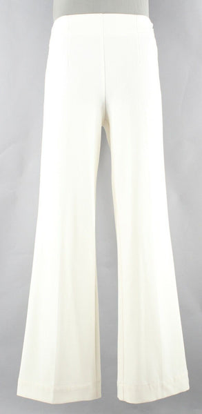 JLo 2 x 32" Ivory Side Zip Flat Knit Polyester Rayon Spandex Trouser Pant
