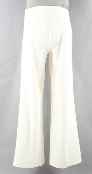JLo 2 x 32" Ivory Side Zip Flat Knit Polyester Rayon Spandex Trouser Pant