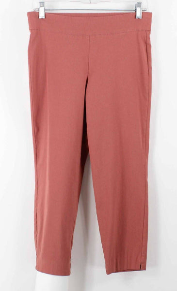 Harve Benard Sz 6 x 23 Rust Red Rayon Blend Pull On Skinny Leg Capri Pant