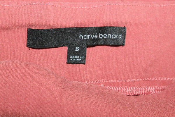 Harve Benard Sz 6 x 23 Rust Red Rayon Blend Pull On Skinny Leg Capri Pant