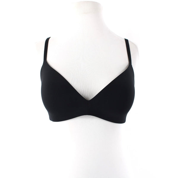 Lululemon Sz 34C Black Wireless Nylon Blend Active Wear Hook Eye Strap Bra