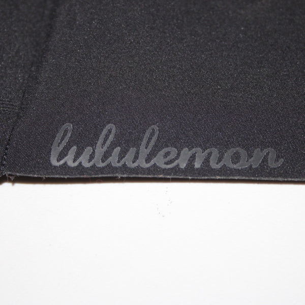 Lululemon Sz 34C Black Wireless Nylon Blend Active Wear Hook Eye Strap Bra