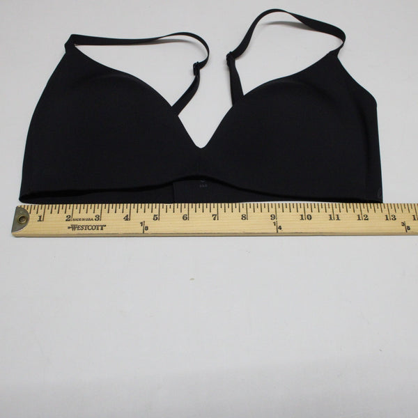 Lululemon Sz 34C Black Wireless Nylon Blend Active Wear Hook Eye Strap Bra