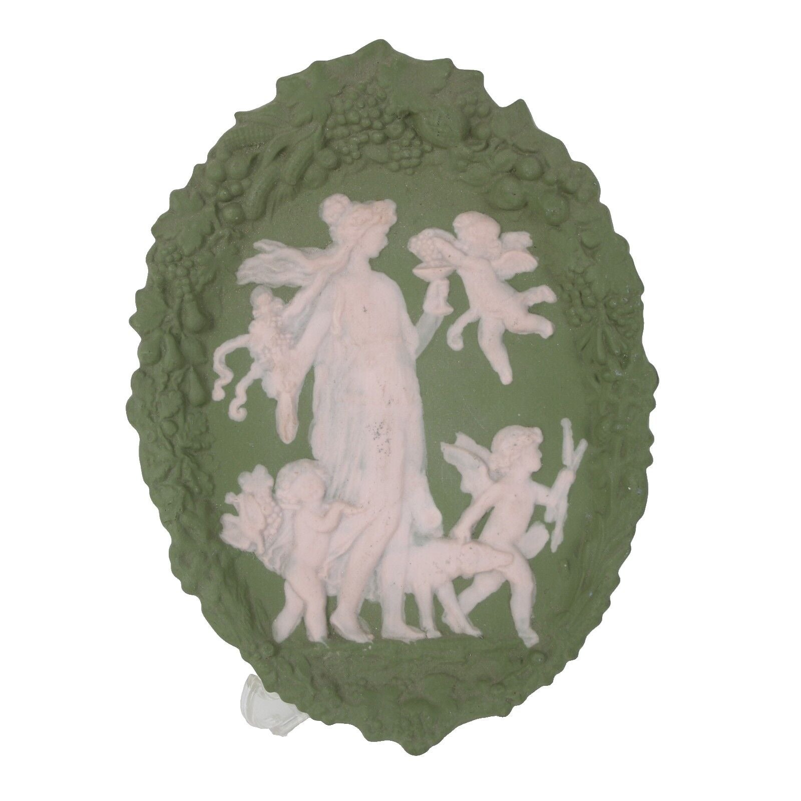 Alma 1954 Angel 8.5" x 6 Porcelain Cameo Wall Decor Plaque