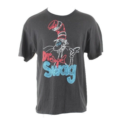 Dr Seuss Imagination Sz XL Black Multi Dr Swag 100% Cotton T Shirt