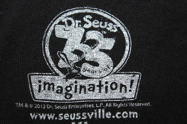 Dr Seuss Imagination Sz XL Black Multi Dr Swag 100% Cotton T Shirt