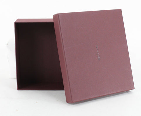 John Lobb 8.5 x 7.25 x 2.5 Burgundy Scarf Accessory Gift Box with Lid