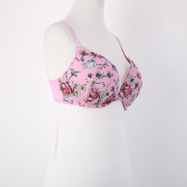 Victorias Secret Bra NEW $96 Sz 34DD Pink Multi Color Floral Padded Poly Bra