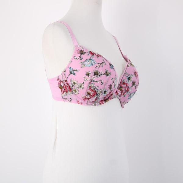 Victorias Secret Bra NEW $96 Sz 34DD Pink Multi Color Floral Padded Poly Bra