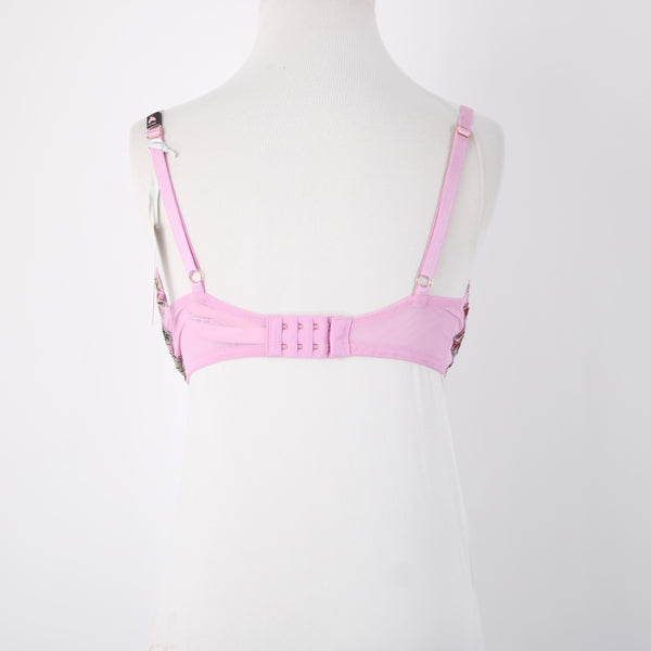 Victorias Secret Bra NEW $96 Sz 34DD Pink Multi Color Floral Padded Poly Bra