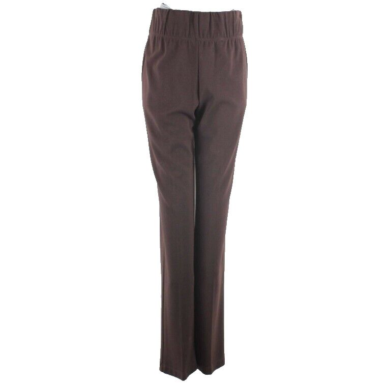 Chicos Sz 1 x 33 Brown Pull On Rayon Nylon Spandex Pant