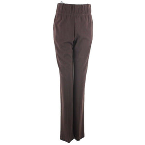 Chicos Sz 1 x 33 Brown Pull On Rayon Nylon Spandex Pant