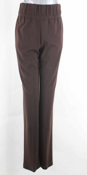 Chicos Sz 1 x 33 Brown Pull On Rayon Nylon Spandex Pant