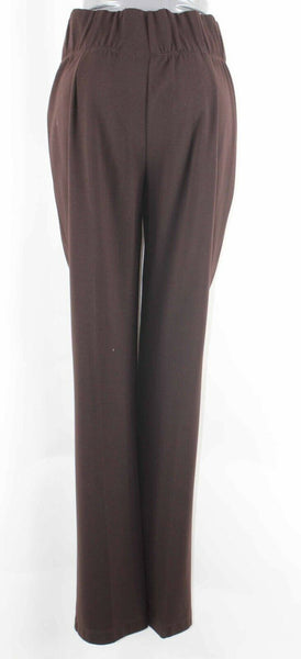 Chicos Sz 1 x 33 Brown Pull On Rayon Nylon Spandex Pant