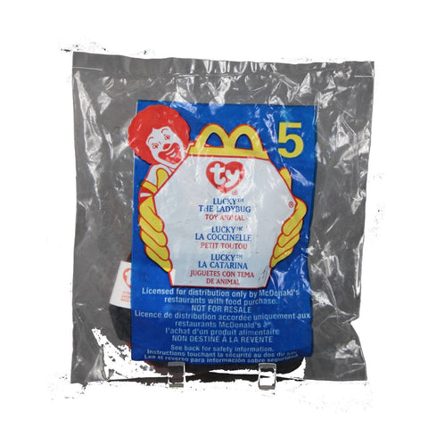Ty 2000 McDonalds Happy Meal Teenie Beanie Babies # 5 Lucky The Ladybug Toy