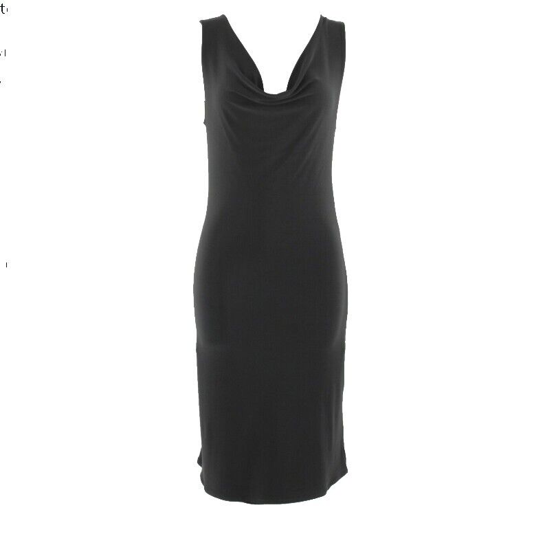 Scarlett Libellula Sz S Black Cowl Neck Acrylic Nylon Spandex Dress