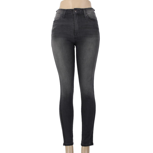 Joes Jeans Sz 26 x 29 Black Gray Denim Pockets Skinny Cotton Lyocell Jeans
