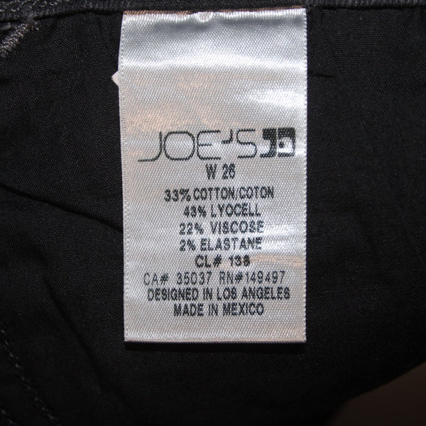 Joes Jeans Sz 26 x 29 Black Gray Denim Pockets Skinny Cotton Lyocell Jeans