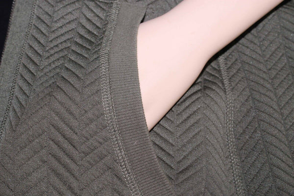 Baccini M Olive Quilted Zip Front Polyester Spandex Vest