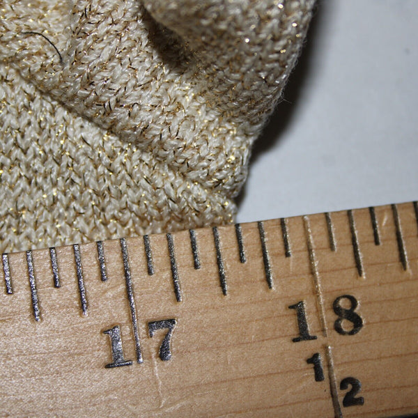 Toula Sz 4 Tan Gold Rhinestones Metallic One Button Santana Knit Wool Blazer