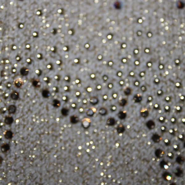 Toula Sz 4 Tan Gold Rhinestones Metallic One Button Santana Knit Wool Blazer