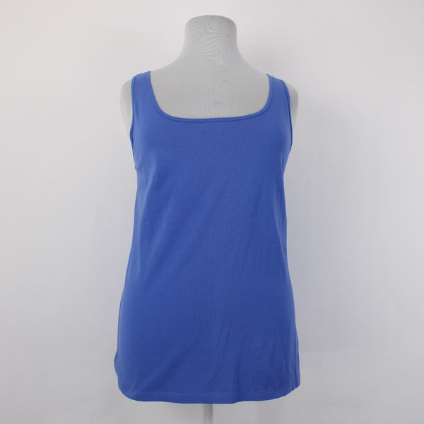 Nic Zoe Top NEW $58 Sz 1X Blue Sleeveless Cotton Spandex Tank Top
