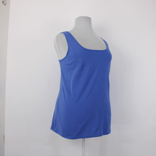 Nic Zoe Top NEW $58 Sz 1X Blue Sleeveless Cotton Spandex Tank Top
