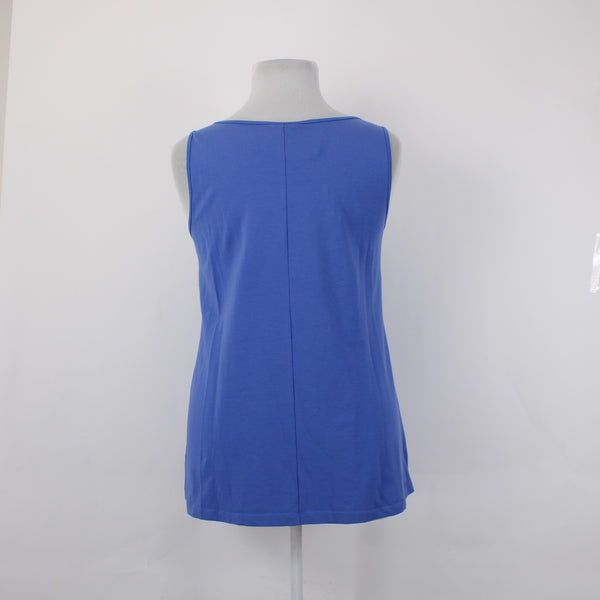 Nic Zoe Top NEW $58 Sz 1X Blue Sleeveless Cotton Spandex Tank Top
