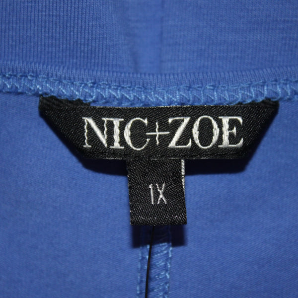 Nic Zoe Top NEW $58 Sz 1X Blue Sleeveless Cotton Spandex Tank Top