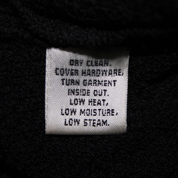 St John Sz 12 Black Gold Hardware Sleeveless Zipper Detail Novelty Knit Vest