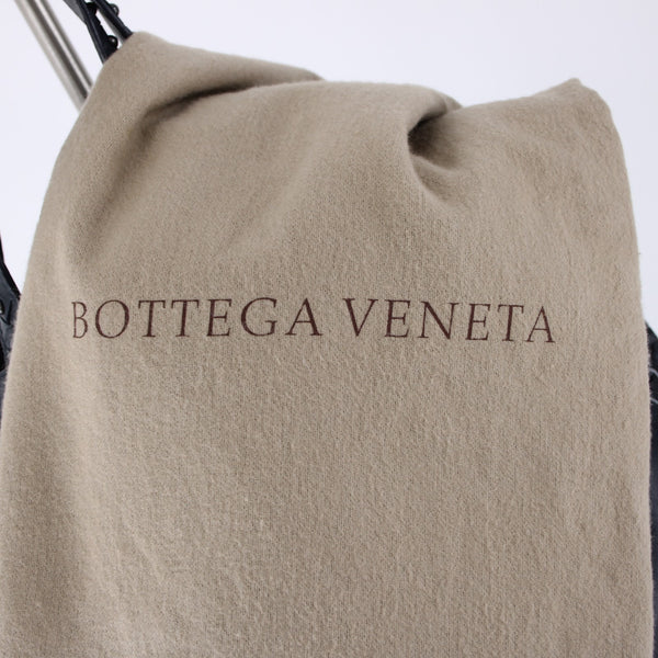 Bottega Veneta Purse NEW $1,999 16 x 15 x 1 Navy Blue Gunmetal Leather Purse