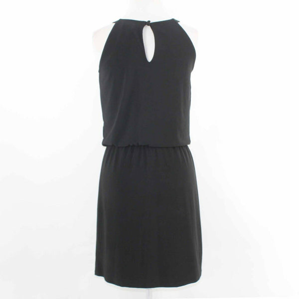 White House Black Market NEW $98 Sz XS Black Metal Detail Poly Blend Dress