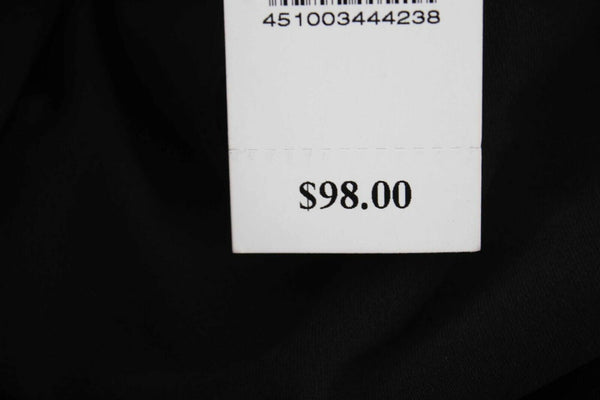 White House Black Market NEW $98 Sz XS Black Metal Detail Poly Blend Dress