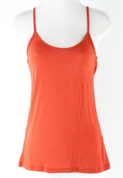 Mono Reno NEW $79 Sz S Rust Orange 100% Rayon Tank Top
