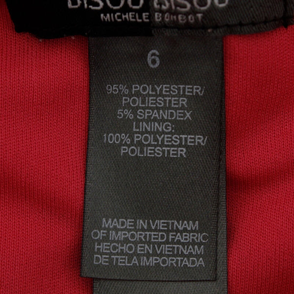 Bisou Bisou Sz 6 Pink Multi Beaded Empire Self Belt Poly Blend Maxi Dress