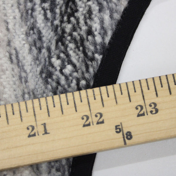 Ro De Sz S Black White Gray Collar Zipper Pockets Boho Polyester Acrylic Jacket