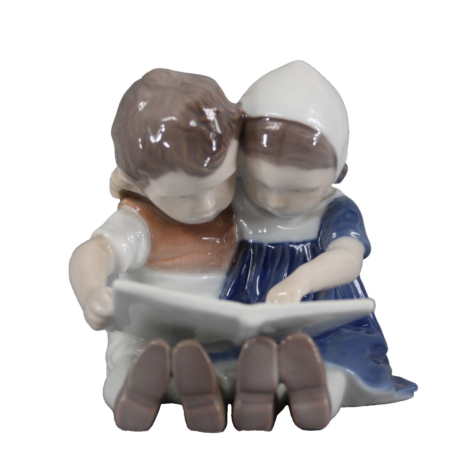 B & G Copenhagen Porcelain 1567 Children Reading 4" Figurine