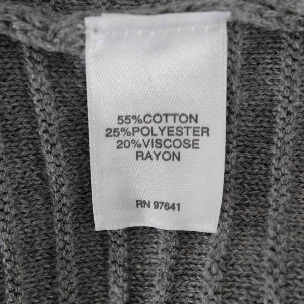 J Jill NEW $89 Sz M Dark Gray Ribbed Pocketed Cotton Poly Viscose Wrap Sweater