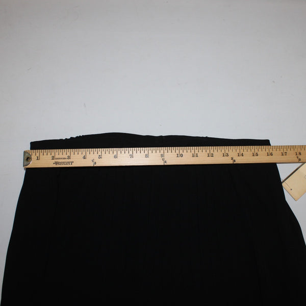 Tamotsu Pant NEW $254 Sz 16 x 33 Black Sheer Straight Leg 100% Viscose Pant
