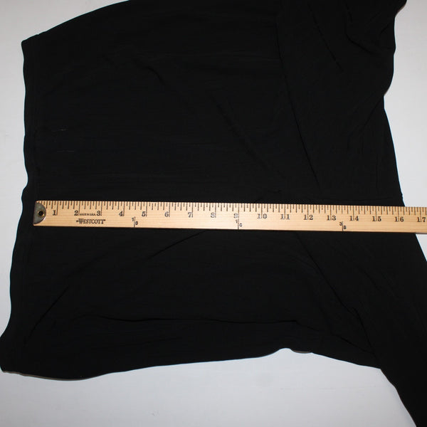 Tamotsu Pant NEW $254 Sz 16 x 33 Black Sheer Straight Leg 100% Viscose Pant