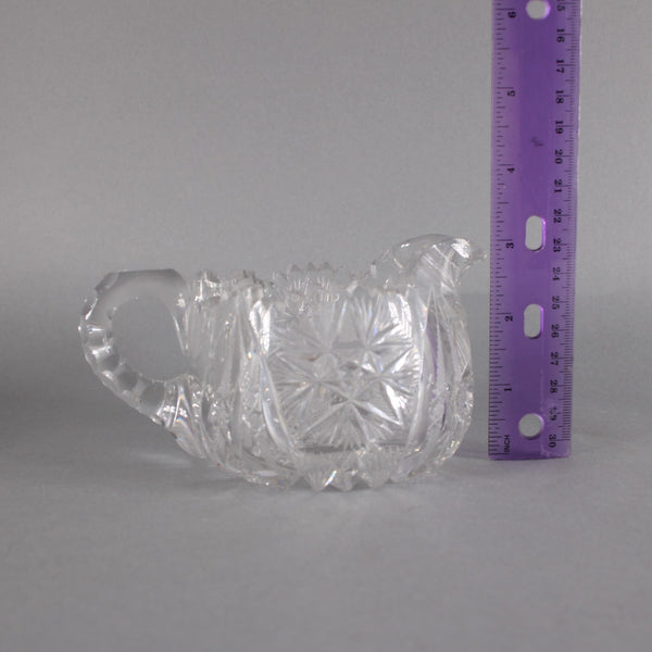Sugar Creamer Set Cut Large Crystal Cut Sugar Creamer Set