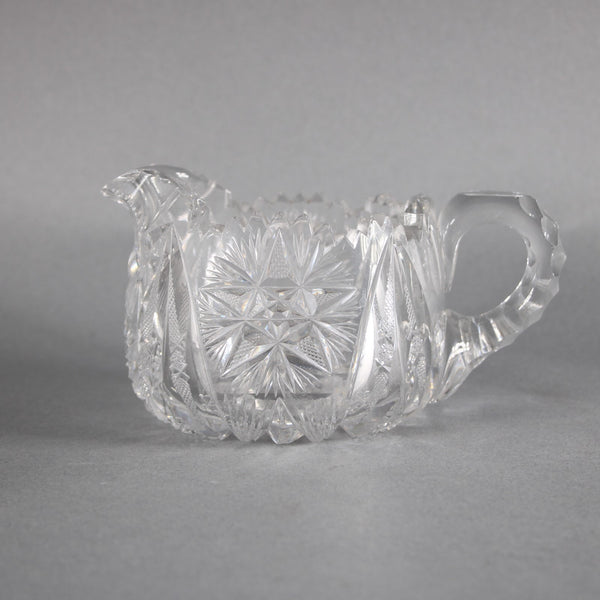 Sugar Creamer Set Cut Large Crystal Cut Sugar Creamer Set