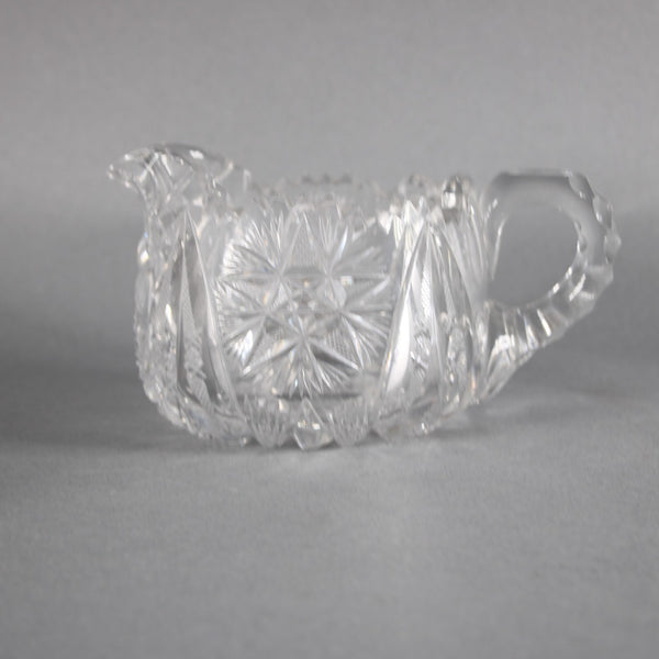 Sugar Creamer Set Cut Large Crystal Cut Sugar Creamer Set