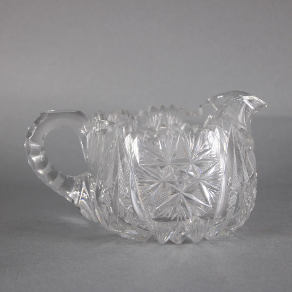 Sugar Creamer Set Cut Large Crystal Cut Sugar Creamer Set