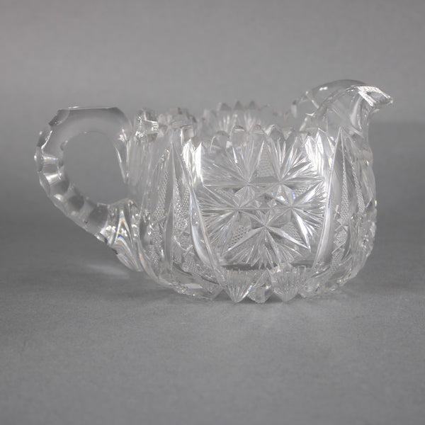 Sugar Creamer Set Cut Large Crystal Cut Sugar Creamer Set