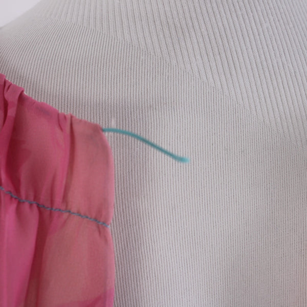 Trina Turk Dress NEW $378 Sz XS Blue Pink Multi Colored 100% Recycled Poly AS IS