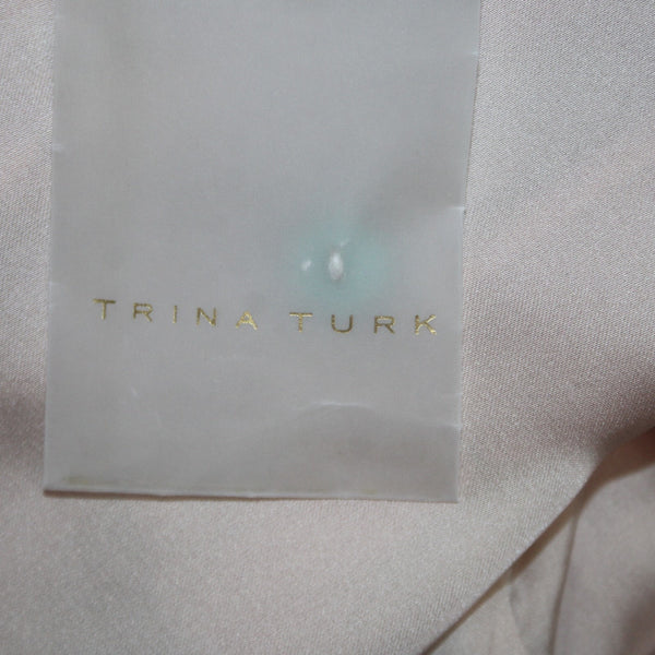 Trina Turk Dress NEW $378 Sz XS Blue Pink Multi Colored 100% Recycled Poly AS IS