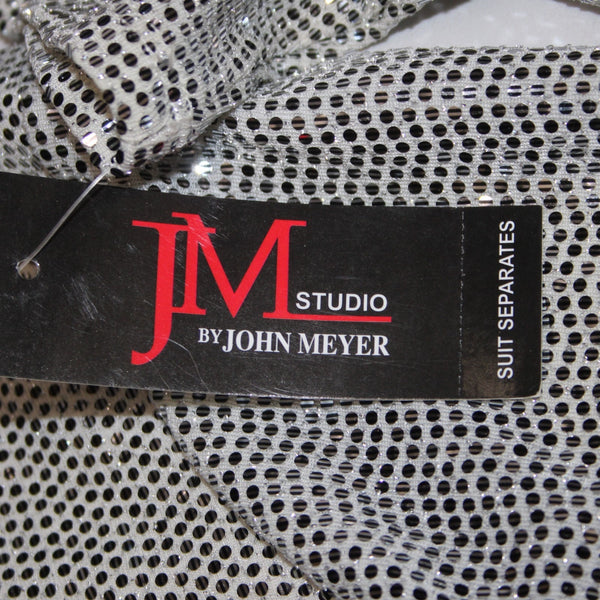 John Meyer Dress NEW $139 Sz 20W Black Silver Paillettes Nylon Metallic Spandex