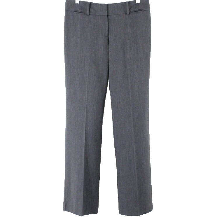 Loft Curvy Sz 4 x 32 Charcoal Gray Polyester Blend Dress Trouser Pant