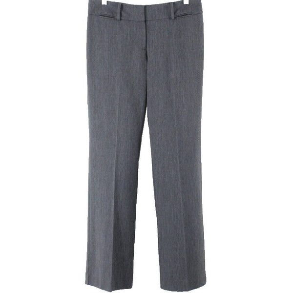Loft Curvy Sz 4 x 32 Charcoal Gray Polyester Blend Dress Trouser Pant